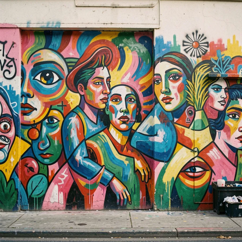 Final mural painting execution